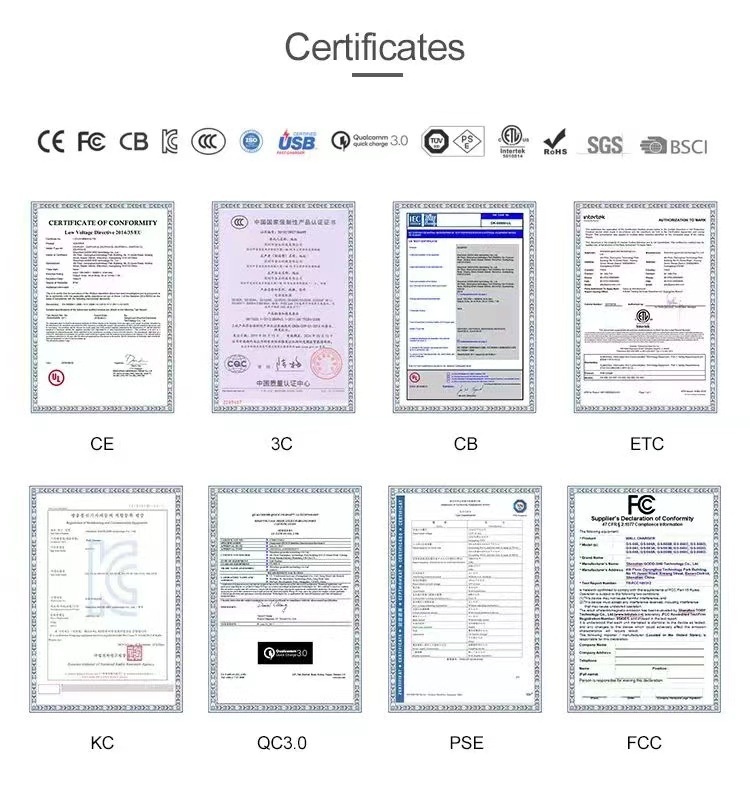 qili power certifications from China factory
